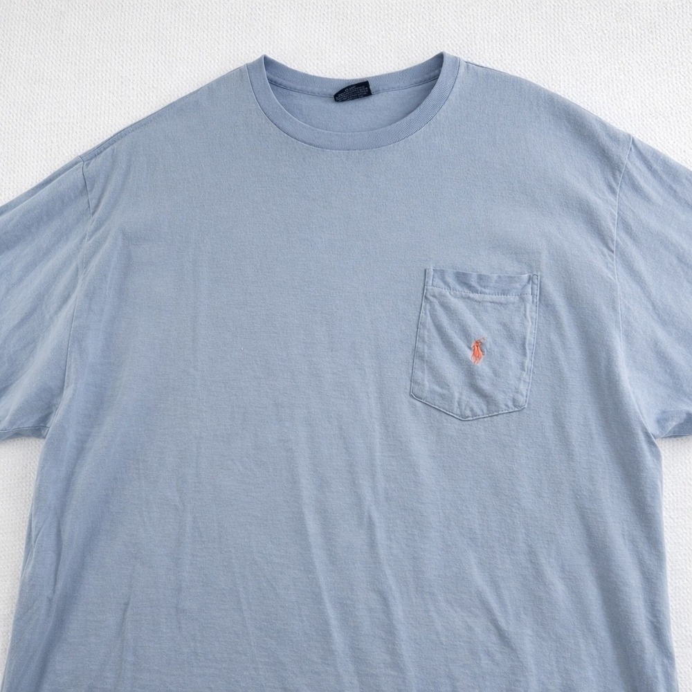 Polo Ralph Lauren Men's Blue Pocket T Shirt Logo Short Sleeve Cotton Tee - Picture 3 of 8